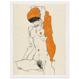 Poster: Standing Nude With Orange Drapery 1914