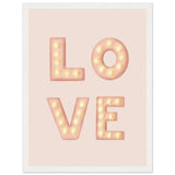 Poster: LOVE Light Letters Pink