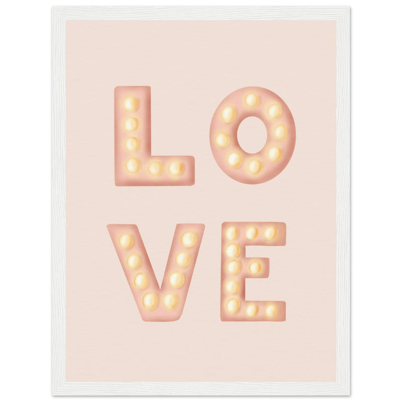 Poster: LOVE Light Letters Pink