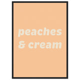 Poster: Peaches Cream Text Poster