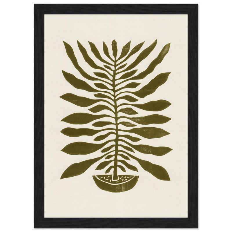 Poster: ne Hundred-Leaved Plant #22 / Lino Print