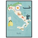 Poster: Map of Italy