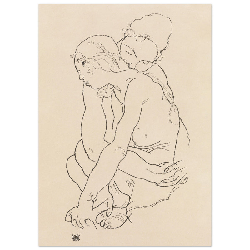 Poster: Woman and Girl Embracing 1918