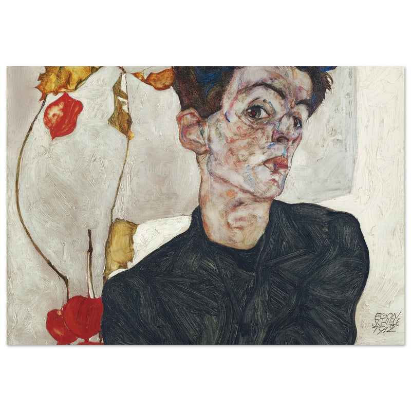 Poster: Egon Schiele's Self Portrait With Physalis 1912