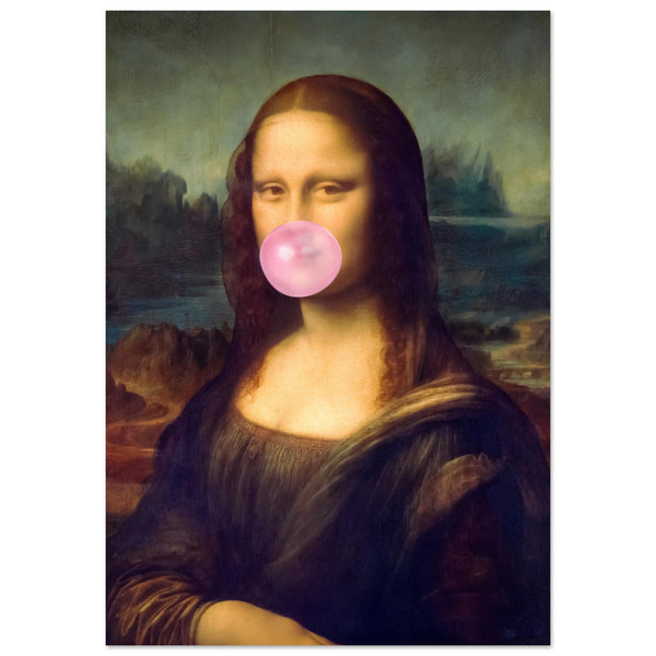 Poster: Mona Lisa Bubble Gum