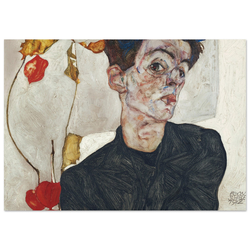 Poster: Egon Schiele's Self Portrait With Physalis 1912