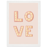 Poster: LOVE Light Letters Pink