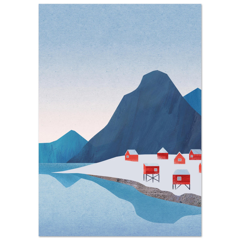 Poster: Red Houses, Lofoten