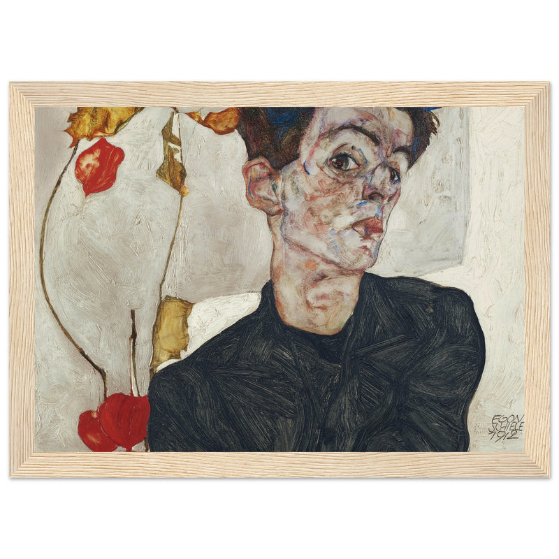 Poster: Egon Schiele's Self Portrait With Physalis 1912