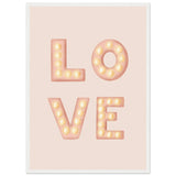 Poster: LOVE Light Letters Pink