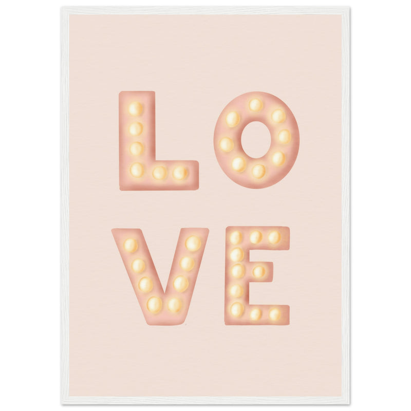 Poster: LOVE Light Letters Pink