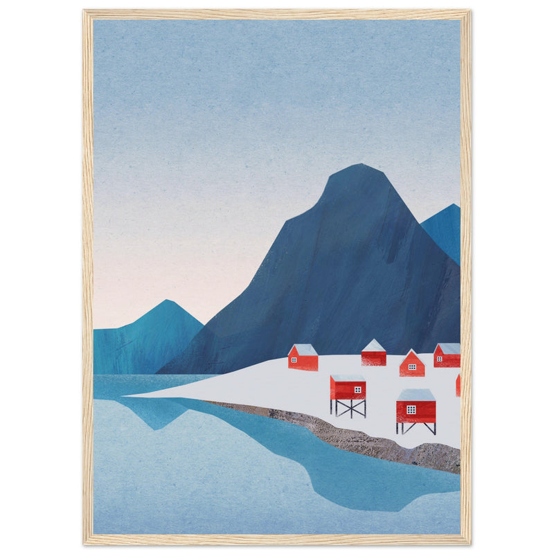 Poster: Red Houses, Lofoten