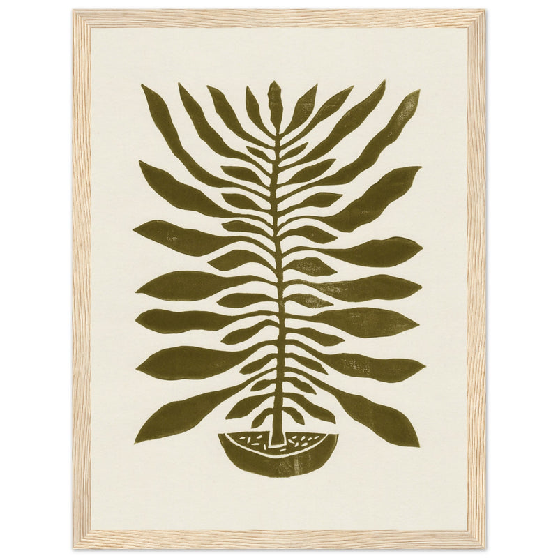 Poster: ne Hundred-Leaved Plant #22 / Lino Print