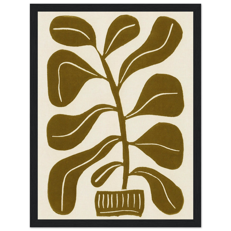 Poster: Linocut Houseplant #2