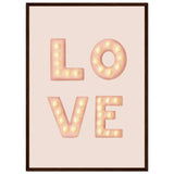 Poster: LOVE Light Letters Pink