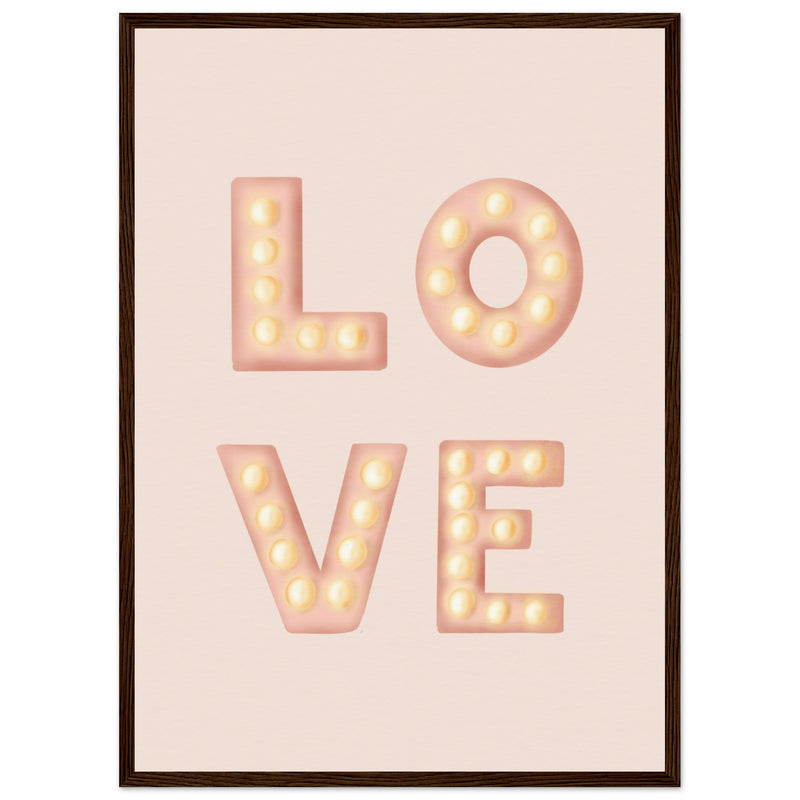 Poster: LOVE Light Letters Pink