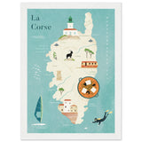 Poster: Map of Corsica