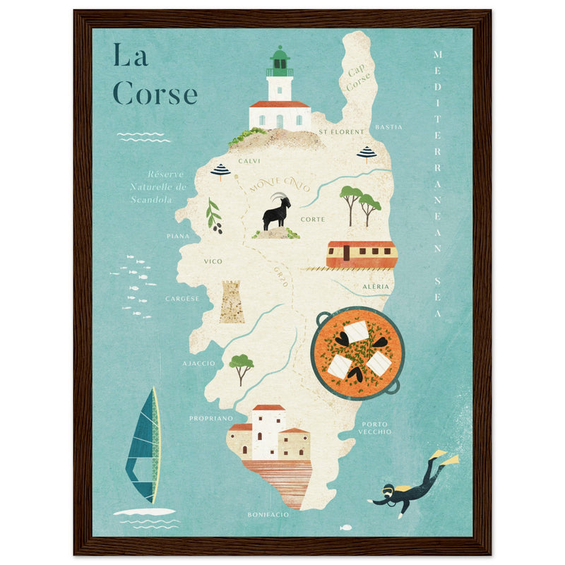 Poster: Map of Corsica