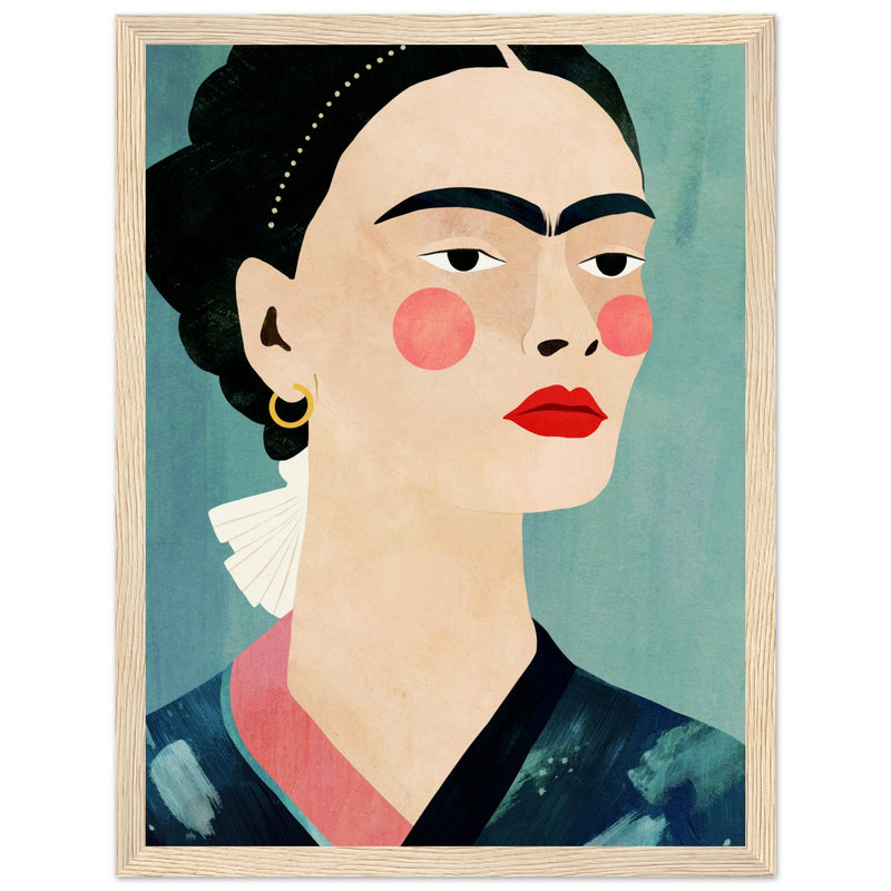 Poster: Frida On Blue