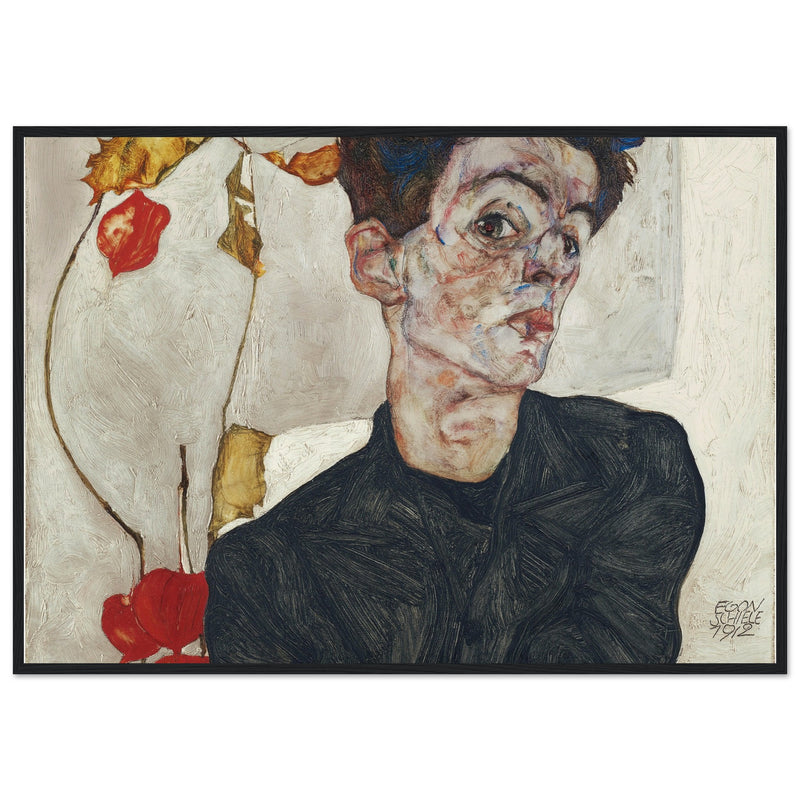 Poster: Egon Schiele's Self Portrait With Physalis 1912