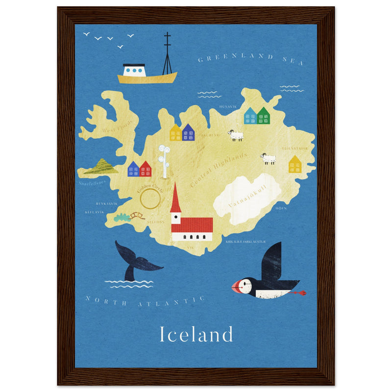 Poster: Map of Iceland