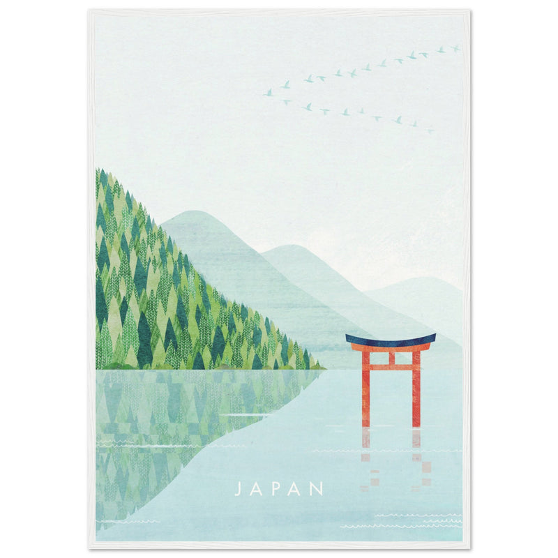 Poster: Japan, Torii Lake Travel Poster