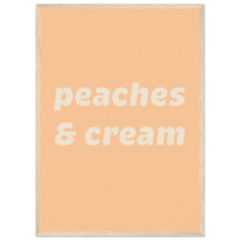 Poster: Peaches Cream Text Poster