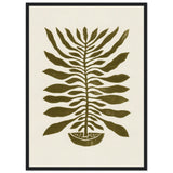 Poster: ne Hundred-Leaved Plant #22 / Lino Print