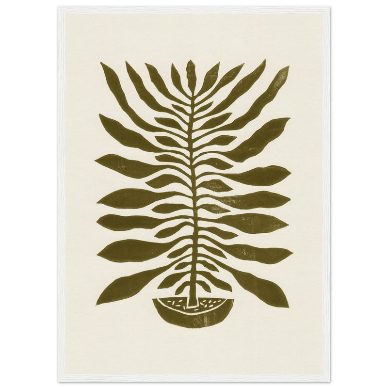 Poster: ne Hundred-Leaved Plant #22 / Lino Print