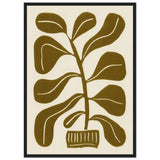 Poster: Linocut Houseplant #2