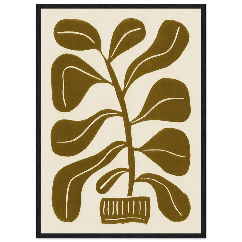 Poster: Linocut Houseplant #2