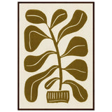 Poster: Linocut Houseplant #2