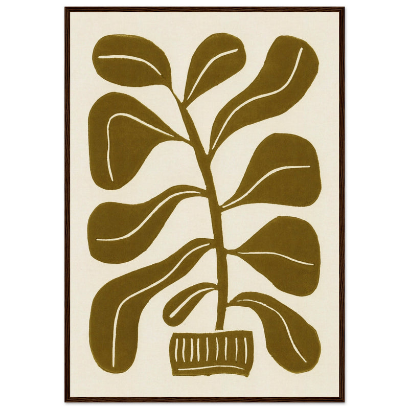 Poster: Linocut Houseplant #2