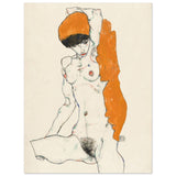 Poster: Standing Nude With Orange Drapery 1914