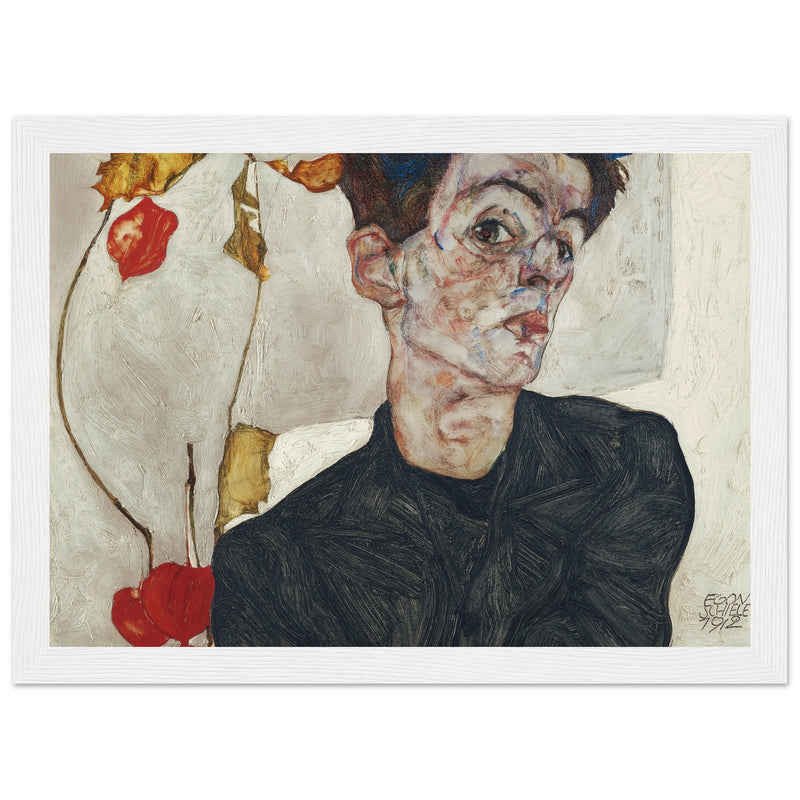 Poster: Egon Schiele's Self Portrait With Physalis 1912