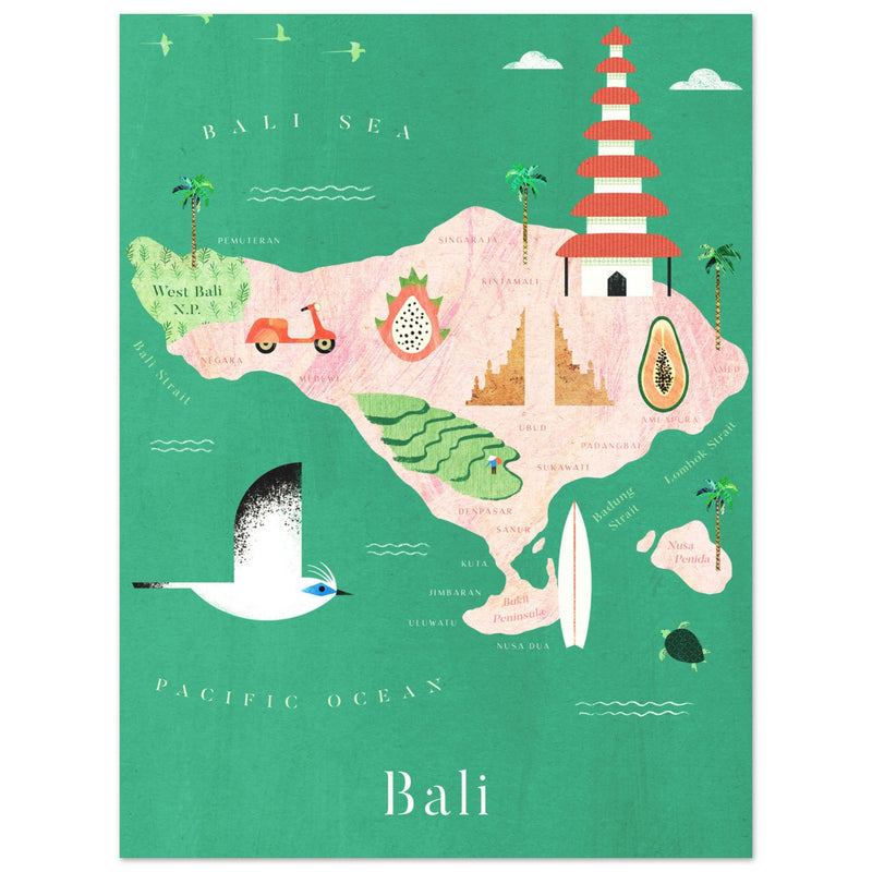 Poster: Map of Bali