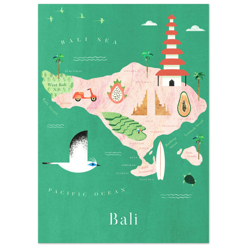 Poster: Map of Bali