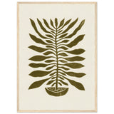 Poster: ne Hundred-Leaved Plant #22 / Lino Print