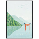 Poster: Japan, Torii Lake Travel Poster