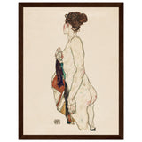 Poster: Standing Nude Woman With a Patterned Robe 1917