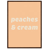 Poster: Peaches Cream Text Poster