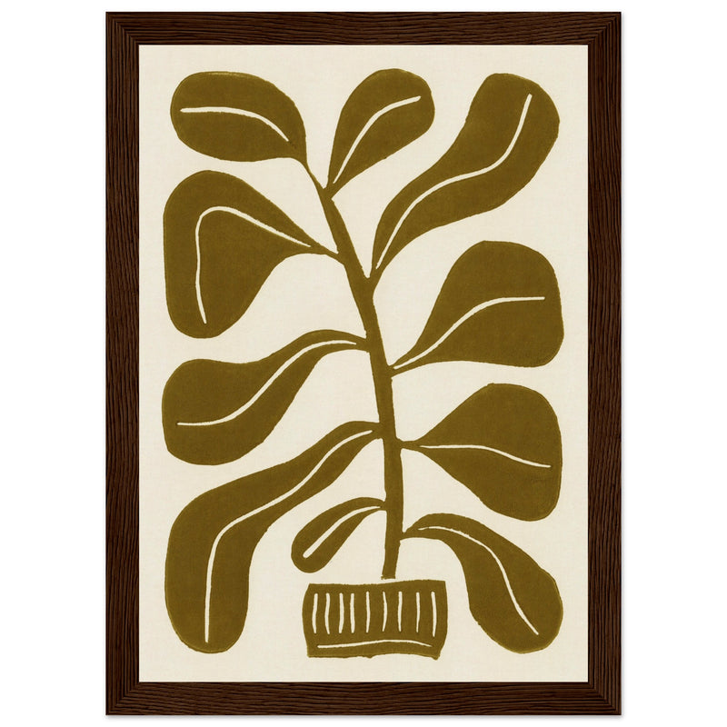 Poster: Linocut Houseplant #2