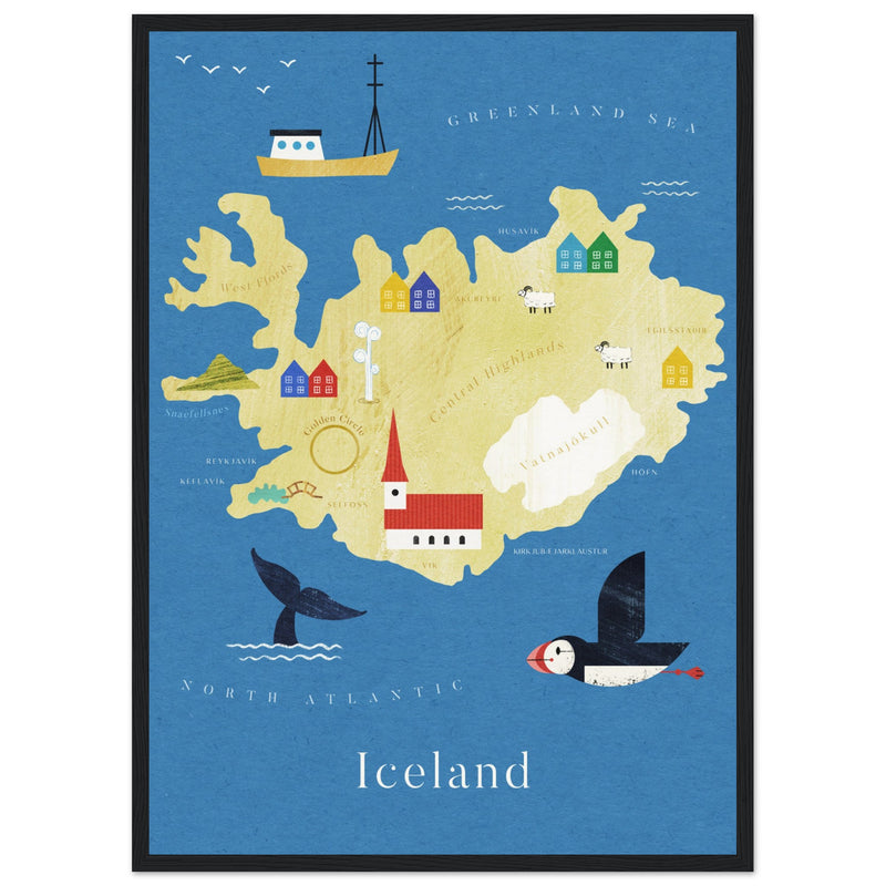 Poster: Map of Iceland