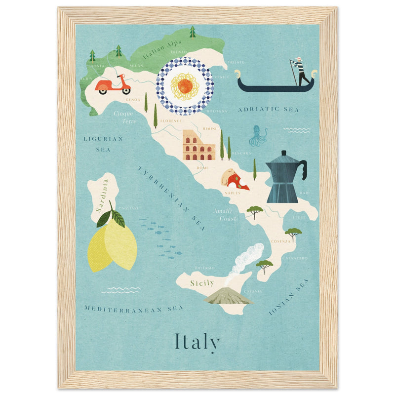 Poster: Map of Italy