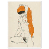 Poster: Standing Nude With Orange Drapery 1914