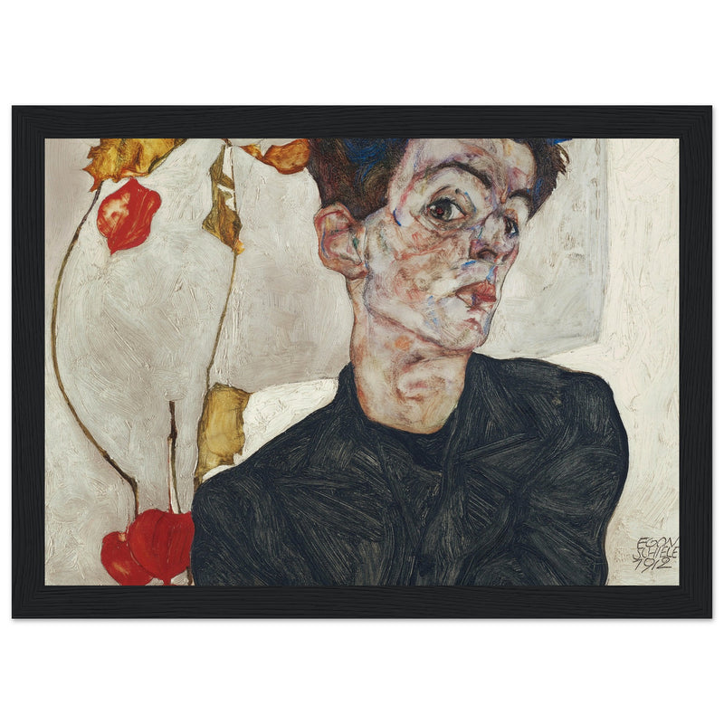 Poster: Egon Schiele's Self Portrait With Physalis 1912