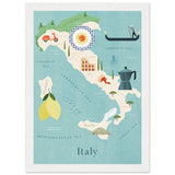 Poster: Map of Italy