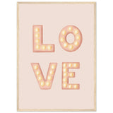 Poster: LOVE Light Letters Pink