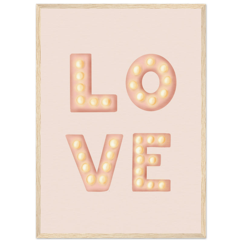 Poster: LOVE Light Letters Pink