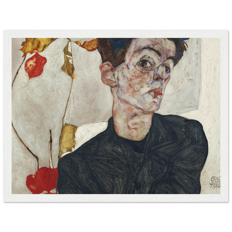 Poster: Egon Schiele's Self Portrait With Physalis 1912